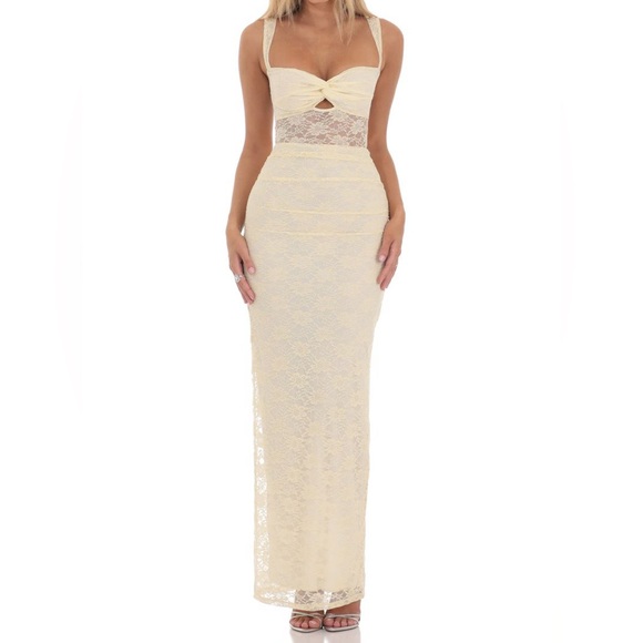 Lucy in the Sky Dresses & Skirts - Lucy In The Sky Lace Twist Ruche Maxi Dress